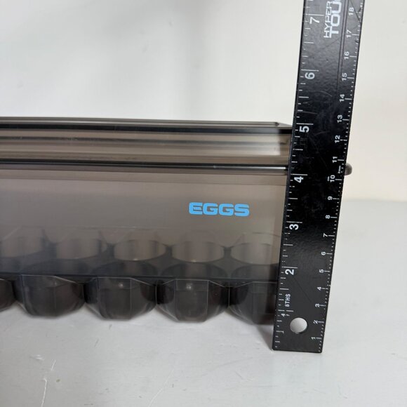 Refrigerator Egg Storage Container With Lid Brown Plastic Stackable Holder Tray - Picture 13 of 16